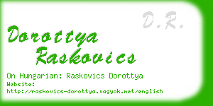 dorottya raskovics business card